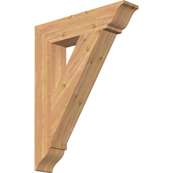 Ekena Millwork Traditional Traditional Smooth Bracket, Western Red Cedar, 5 1/2"W x 28"D x 36"H BKT06X28X36TRA01SWR - main